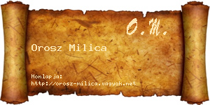 Orosz Milica névjegykártya